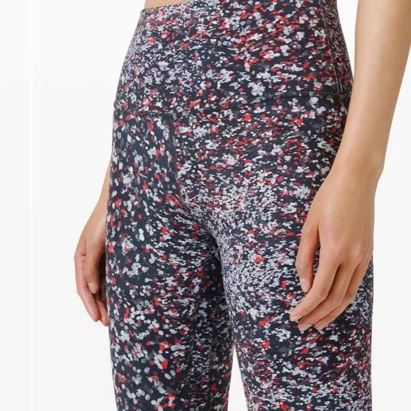 Lululemon Align Crop *21" Water Blossom Multi Leggings Tights Size 4 - Picture 2 of 7
